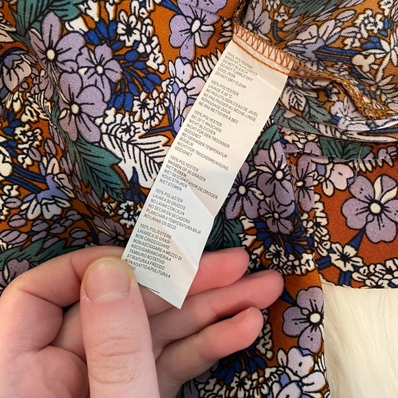 Nasty Gal flower boho long sleeved romper size 2 - Picture 14 of 16